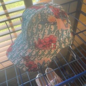Dior Floral Logo Cap - Pink and Blue